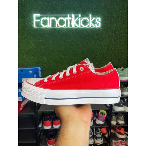 Converse Chuck Taylor Platform OX Womens Size 9 Shoes Red White Casual 171210C - Picture 4 of 8